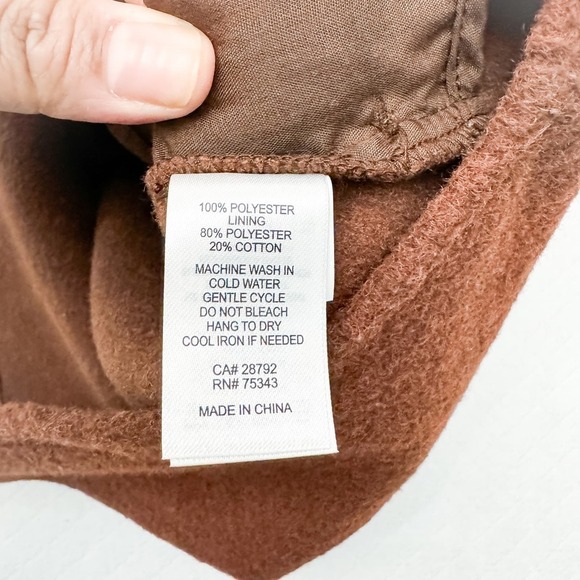 Joie Brown Button Down Top Shirt Jacket Size Medium - Picture 5 of 7